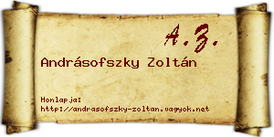 Andrásofszky Zoltán névjegykártya