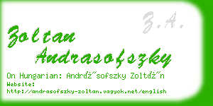 zoltan andrasofszky business card